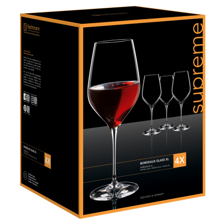 Supreme Red Wine Glass Bordeaux 81cl, 4-pack